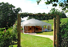 Garden marquee wedding.