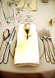 Linen, glass and cutlery service by Absolutely Delicious.