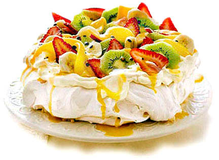 Fresh fruit pavlova